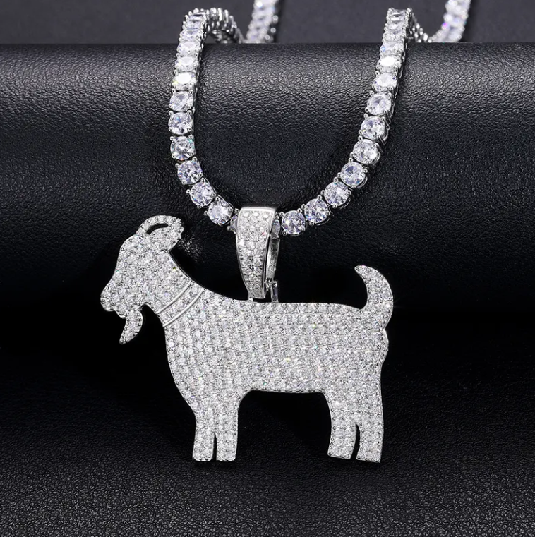 Moissanite Goat Pendant