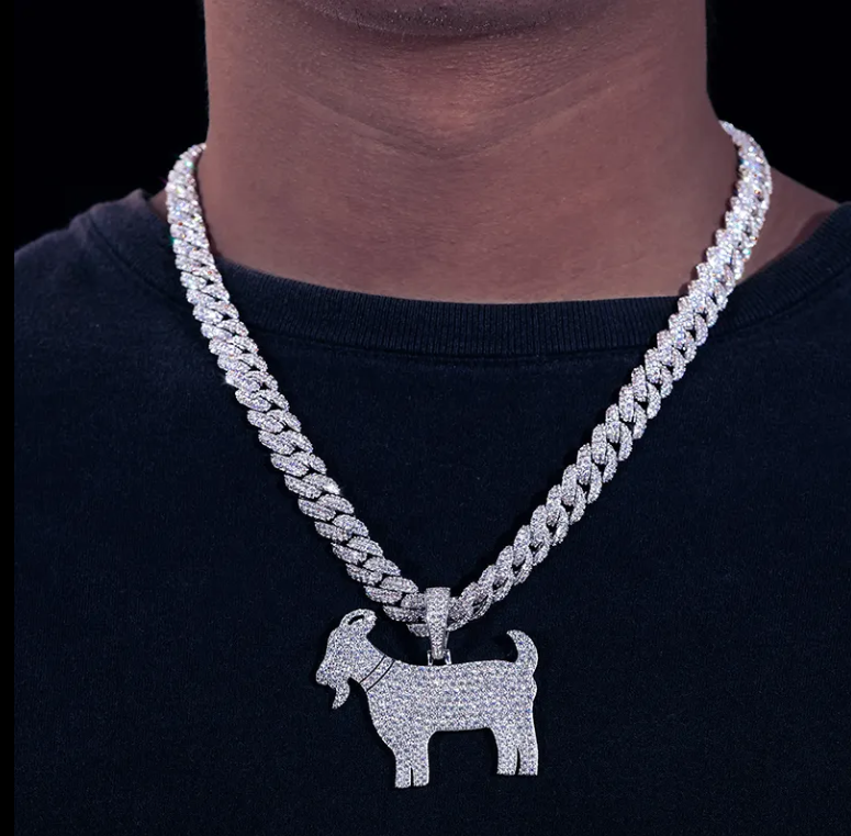 Moissanite Goat Pendant